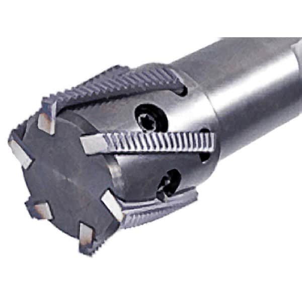 Iscar - 1.26" Cut Diam, 2.36" Max Depth of Cut, 1-1/4" Shank Diam, Internal/External Indexable Thread Mill - Insert Style MTH-BSPT, MTH-F, MTH-ISO, MTH-NPT, MTH-UN, MTH-W, 1.26" Insert Size, 5 Inserts, Toolholder Style MTSRH, 5" OAL - Exact Tooling