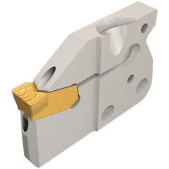 Iscar - Left Hand Cut, 4mm Insert Width, Cutoff & Grooving Support Blade for Indexables - 16mm Max Depth of Cut, 7.2mm Head Projection - Exact Tooling