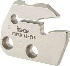 Iscar - Left Hand Cut, 5mm Insert Width, Cutoff & Grooving Support Blade for Indexables - 16mm Max Depth of Cut, 5.2mm Head Projection - Exact Tooling