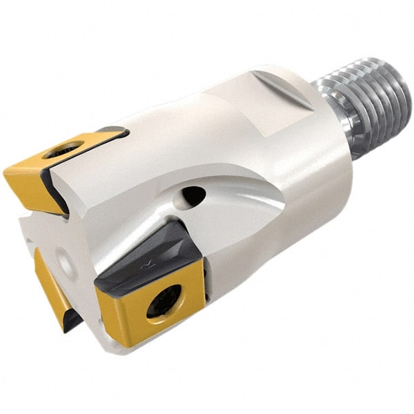 Iscar - 32mm Cut Diam, 8mm Max Depth of Cut, 30mm OAL, Indexable Square Shoulder End Mill - T490 LN.T 0804 Inserts, M16 Modular Connection, 90° Lead Angle, Through Coolant, Series FlexFit, Helitang - Exact Tooling