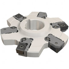 Iscar - Arbor Hole Connection, 0.236" Cutting Width, 50mm Depth of Cut, 160mm Cutter Diam, 40mm Hole Diam, 12 Tooth Indexable Slotting Cutter - SDN Toolholder, LNET Insert, Right Hand Cutting Direction - Exact Tooling