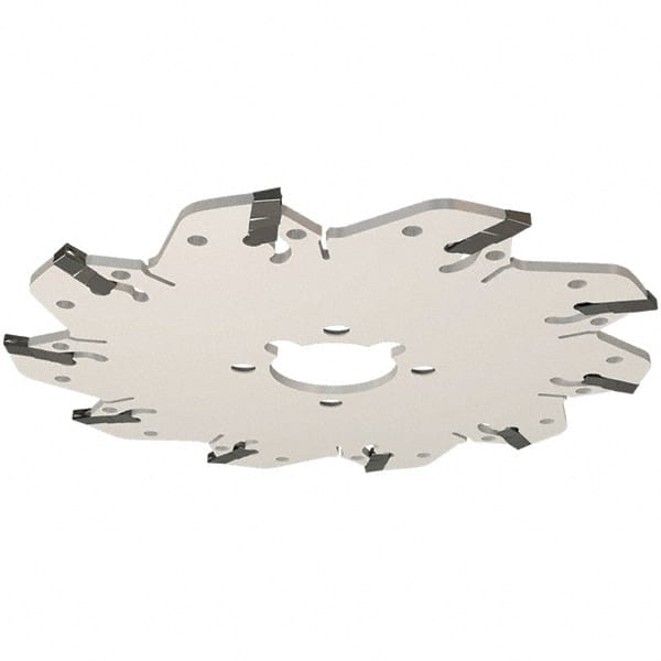 Iscar - Arbor Hole Connection, 0.132" Cutting Width, 29mm Depth of Cut, 100mm Cutter Diam, 22mm Hole Diam, 6 Tooth Indexable Slotting Cutter - GM-DG Toolholder, GIM, GIMY, GIP, GIPA Insert, Right Hand Cutting Direction - Exact Tooling