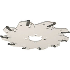 Iscar - Arbor Hole Connection, 0.132" Cutting Width, 29mm Depth of Cut, 100mm Cutter Diam, 22mm Hole Diam, 6 Tooth Indexable Slotting Cutter - GM-DG Toolholder, GIM, GIMY, GIP, GIPA Insert, Right Hand Cutting Direction - Exact Tooling