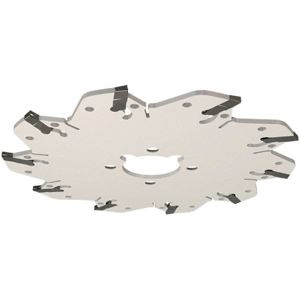 Iscar - Arbor Hole Connection, 0.106" Cutting Width, 34mm Depth of Cut, 125mm Cutter Diam, 32mm Hole Diam, 8 Tooth Indexable Slotting Cutter - GM-DG Toolholder, GIM, GIMY, GIP, GIPA Insert, Right Hand Cutting Direction - Exact Tooling