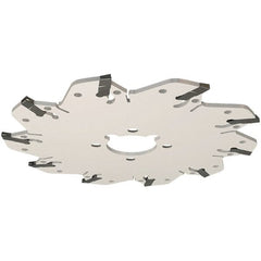 Iscar - Arbor Hole Connection, 0.106" Cutting Width, 39mm Depth of Cut, 160mm Cutter Diam, 32mm Hole Diam, 10 Tooth Indexable Slotting Cutter - GM-DG Toolholder, GIM, GIMY, GIP, GIPA Insert, Right Hand Cutting Direction - Exact Tooling