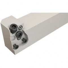 Iscar - MAH, External, Right Hand, Indexable Grooving Tool Holder - 20mm Shank Height, 20mm Shank Width, 130mm OAL, Through Coolant - Exact Tooling