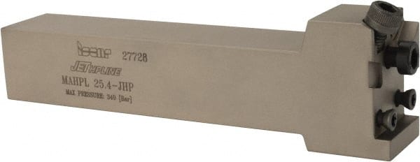 Iscar - MAHP, External, Left Hand, Indexable Grooving Tool Holder - 1" Shank Height, 1" Shank Width, 5-1/2" OAL, Through Coolant - Exact Tooling