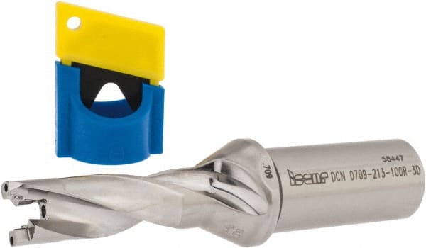 Iscar - 0.709" to 0.744" Diam, 3xD, 2.13" Max Depth, 1" Shank Diam, 5.45" OAL, Replaceable-Tip Drill - FCP, ICK, ICK-2M, ICM, ICN, ICP, iCP-2M Insert, 18 Seat Size, 45390762 Toolholder, Series SumoCham - Exact Tooling