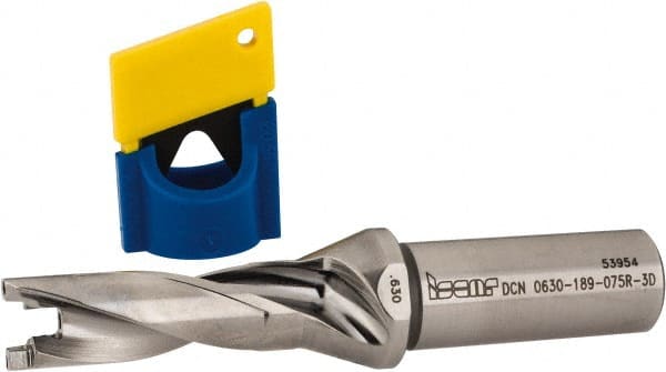 Iscar - 0.63" to 0.665" Diam, 3xD, 1.89" Max Depth, 3/4" Shank Diam, 4.86" OAL, Replaceable-Tip Drill - FCP, ICK, ICK-2M, ICM, ICN, ICP, iCP-2M Insert, 16 Seat Size, 45390879 Toolholder, Series SumoCham - Exact Tooling