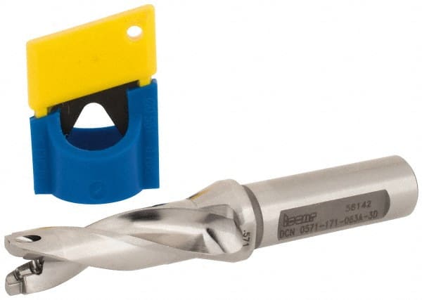 Iscar - 0.571" to 0.587" Diam, 3xD, 1.71" Max Depth, 5/8" Shank Diam, 4.4" OAL, Replaceable-Tip Drill - FCP, ICK, ICK-2M, ICM, ICN, ICP, iCP-2M Insert, 14 Seat Size, 45391729 Toolholder, Series SumoCham - Exact Tooling