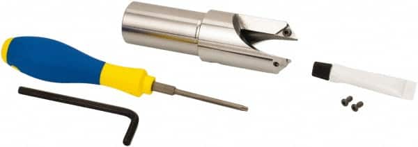 Iscar - Series ChamRing, 1.496" Overall Diam, 5.21" OAL Drilling Chamfer Ring - XCGT 09... Insert - Exact Tooling