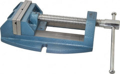 Wilton - 5" Jaw Opening Capacity x 2-1/8" Throat Depth, Horizontal Drill Press Vise - 5" Wide x 2-1/8" High Jaw, Stationary Base, Standard Speed, 12-3/4" OAL x 4.4" Overall Height, Cast Iron - Exact Tooling
