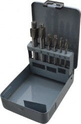 Value Collection - 3mm to 10mm Socket-Head Cap Screw Compatible, High Speed Steel, Solid Pilot Counterbore Set - Exact Tooling