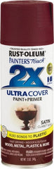 Rust-Oleum - Claret Wine, Satin, Enamel Spray Paint - 8 Sq Ft per Can, 12 oz Container, Use on Multipurpose - Exact Tooling