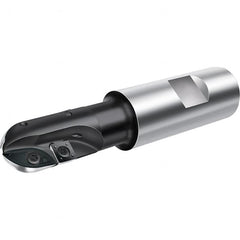 Walter - 20mm Cut Diam, 28mm Max Depth of Cut, 20mm Shank Diam, 110mm OAL, Indexable Ball Nose End Mill - 22,200 Max RPM - Exact Tooling