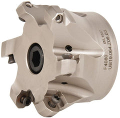 Walter - 3" Cut Diam, 1" Arbor Hole, 3mm Max Depth of Cut, 43° Indexable Chamfer & Angle Face Mill - 6 Inserts, ODM. 0504.., ODH. 0504.. Insert, Series F4080 - Exact Tooling