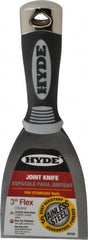 Hyde Tools - Flexible Stainless Steel Scraper - 3" Blade Width x 4" Blade Length, 4-1/4" Long Cushioned Grip Handle - Exact Tooling