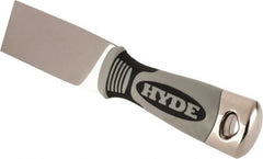 Hyde Tools - 1-1/2" Wide Stainless Steel Putty Knife - Stiff, Cushioned Grip Handle - Exact Tooling