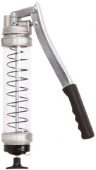 PRO-LUBE - 10,000 Max psi, Rigid Lever Grease Gun - 14 oz (Cartridge) Capacity, 1/8 Thread Outlet, 28 Strokes per oz, Bulk, Cartridge, Filler Pump & Suction Fill, Includes 4 Jaw Coupler with Ball Check - Exact Tooling