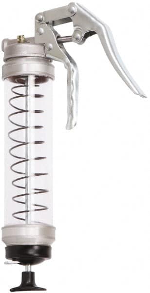 PRO-LUBE - 5,000 Max psi, Flexible & Rigid Pistol Grease Gun - 14 oz (Cartridge) Capacity, 1/8 Thread Outlet, 40 Strokes per 0.07 oz, Bulk, Cartridge & Suction Fill - Exact Tooling