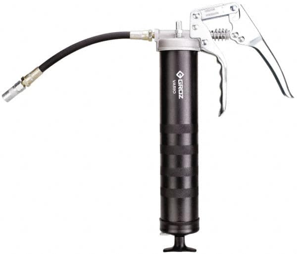 PRO-LUBE - 7,000 Max psi, Flexible Pistol Grease Gun - 14 oz Capacity, 1/8 Thread Outlet, 33 Strokes per oz - Exact Tooling
