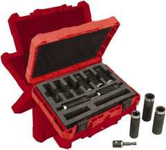Milwaukee Tool - 9 Piece 1/2" Drive Deep Well Impact Socket Set - Exact Tooling