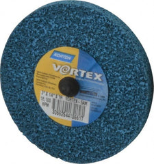 Norton - 3" Medium Grade Aluminum Oxide Deburring Disc - Quick Change Connection - Exact Tooling