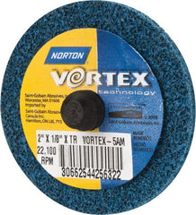 Norton - 2" Medium Grade Aluminum Oxide Deburring Disc - Quick Change Connection - Exact Tooling