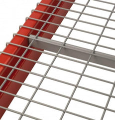 Nashville Wire - 52" Wide, 2" High, Open Shelving Inverted Channel - Steel, Galvanized Finish, 36" Deep, Use with Pallet Racks - Exact Tooling