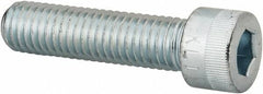 Made in USA - 1/2-13 UNC Hex Socket Drive, Socket Cap Screw - Alloy Steel, Zinc-Plated Finish, Fully Threaded, 2" Length Under Head - Exact Tooling