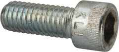 Made in USA - 3/8-16 UNC Hex Socket Drive, Socket Cap Screw - Alloy Steel, Zinc-Plated Finish, Fully Threaded, 1" Length Under Head - Exact Tooling