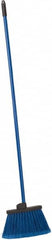 PRO-SOURCE - 12" Wide, Blue Polypropylene Bristles, 46-1/2" Vinyl-Coated Metal Handle, Angled Broom - Flagged - Exact Tooling