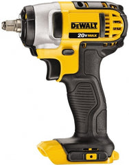 DeWALT - 3/8" Drive 20 Volt Pistol Grip Cordless Impact Wrench & Ratchet - 2,300 RPM, 0 to 2,700 BPM, 130 Ft/Lb Torque, Lithium-Ion Batteries Not Included - Exact Tooling
