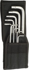 Wera - 9 Piece L-Key Hex Key Set - Hex Range 3/32 to 3/8", Stainless Steel - Exact Tooling