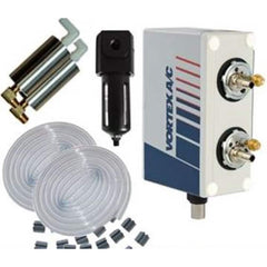 Vortec - Vortex Enclosure Coolers; Type: w/Thermostat ; Integrity: NEMA 12 ; BTU/Hour: 5000 ; Thread Size (NPT): 3/8 ; Standard Cubic Feet Per Minute: 70.00 - Exact Tooling