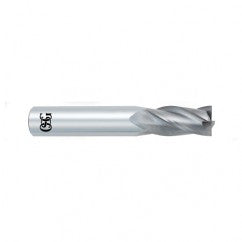 1 Dia. x 4 Overall Length 4-Flute Square End Solid Carbide SE End Mill-Round Shank-Center Cutting-Uncoated - Exact Tooling
