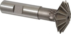 Keo - 1-1/2° 1-1/2" Cut Diam, 1/2" Cut Width, 5/8" Shank, High Speed Steel Double-Angle Cutter - Exact Tooling