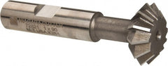 Keo - 1° 1" Cut Diam, 3/8" Cut Width, 1/2" Shank, High Speed Steel Double-Angle Cutter - Exact Tooling