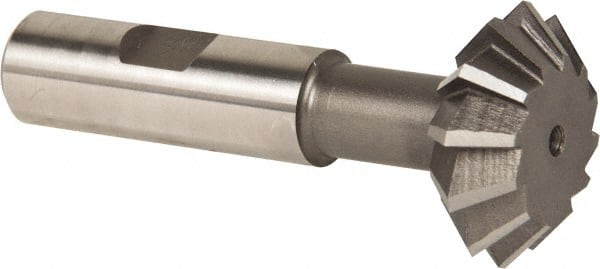Keo - 1-3/8° 1-3/8" Cut Diam, 1/2" Cut Width, 5/8" Shank, High Speed Steel Double-Angle Cutter - Exact Tooling