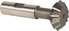 Keo - 1-3/8° 1-3/8" Cut Diam, 1/2" Cut Width, 5/8" Shank, High Speed Steel Double-Angle Cutter - Exact Tooling