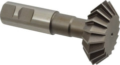 Keo - 2-1/4° 2-1/4" Cut Diam, 3/4" Cut Width, 7/8" Shank, High Speed Steel Double-Angle Cutter - Exact Tooling