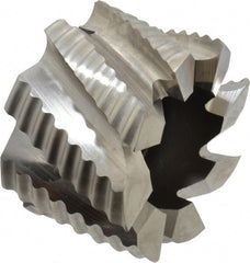 Keo - 2-1/2" Diam, 1" Arbor Hole Diam, 1-5/8" Length of Cut, 8 Flute, Cobalt, Rougher Shell End Mill - Right Hand Cut, Right Hand Spiral Flute, Uncoated - Exact Tooling