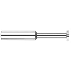 Harvey Tool - 5/32" Cut Diam, 3/64" Cut Width, 3/16" Shank, Straight-Tooth Woodruff Keyseat Cutter - Exact Tooling