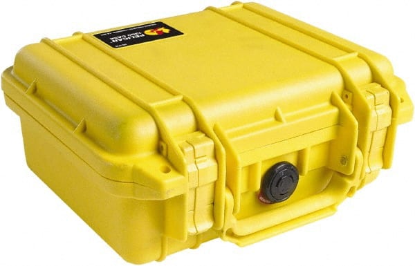 Pelican Products, Inc. - 9-11/16" Wide x 4-7/8" High, Clamshell Hard Case - Yellow, Polyethylene - Exact Tooling