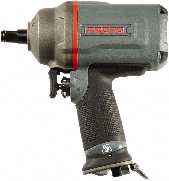 Proto - 1/2" Drive, 7,225 RPM, 1,260 Ft/Lb Torque Impact Wrench - Pistol Grip Handle, 1,160 IPM, 7.1 CFM, 90 psi, 1/4" NPT Inlet - Exact Tooling