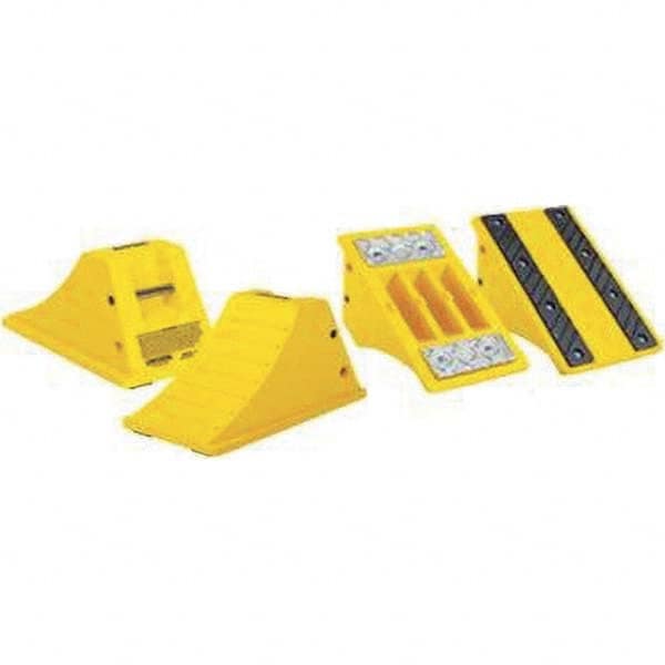 Checkers - Wheel Chocks Width (Inch): 8-1/2 Height (Inch): 8-1/4 - Exact Tooling