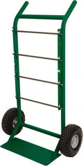 Greenlee - 200 Lb Capacity 48" OAH Hand Truck - Steel Handle, Steel, Solid Rubber Tread with Solid Plastic Hub Wheels - Exact Tooling
