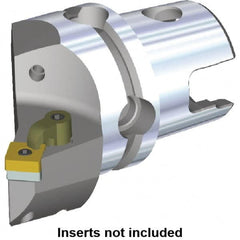 Kennametal - Left Hand Cut, Size KM50, SN.. Insert Compatiblity, Internal or External Modular Turning & Profiling Cutting Unit Head - 35mm Ctr to Cutting Edge, 58.3mm Head Length, Through Coolant, Series M-Clamping - Exact Tooling