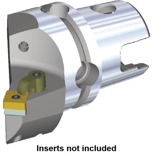 Kennametal - Right Hand Cut, Size KM80, SN.. Insert Compatiblity, Internal or External Modular Turning & Profiling Cutting Unit Head - 53mm Ctr to Cutting Edge, 86mm Head Length, Through Coolant, Series M-Clamping - Exact Tooling
