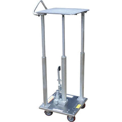 Vestil - 500 Lb Capacity Hydraulic Post Table - 31" to 49" Lift Height, 18" Platform Length x 18" Platform Width - Exact Tooling